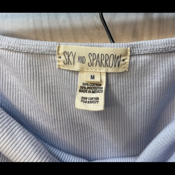 Sky & Sparrow Baby Blue Tube Top Size Medium - Picture 4 of 7
